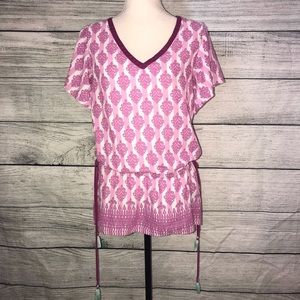 Vineyard Vines small drawstring damask print top